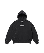Supreme MM6 Maison Margiela Box Logo Zip Up Hooded Sweatshirt Black