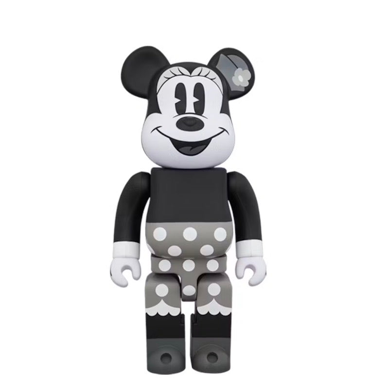 Bearbrick Minnie Mouse (B&W Ver.) 400% Black