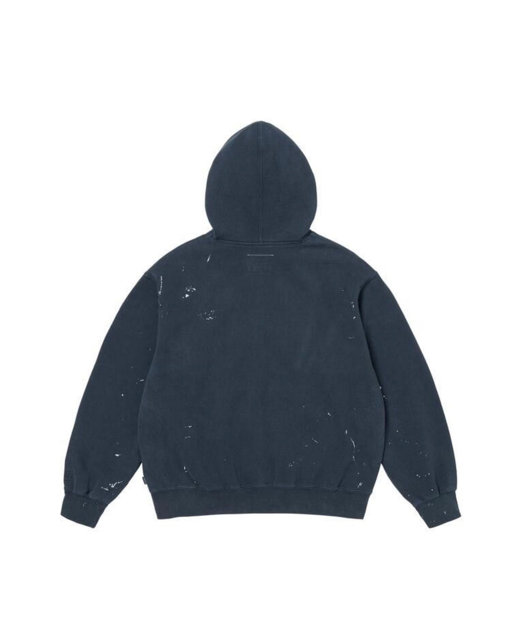 Supreme MM6 Maison Margiela Box Logo Zip Up Hooded Sweatshirt Navy