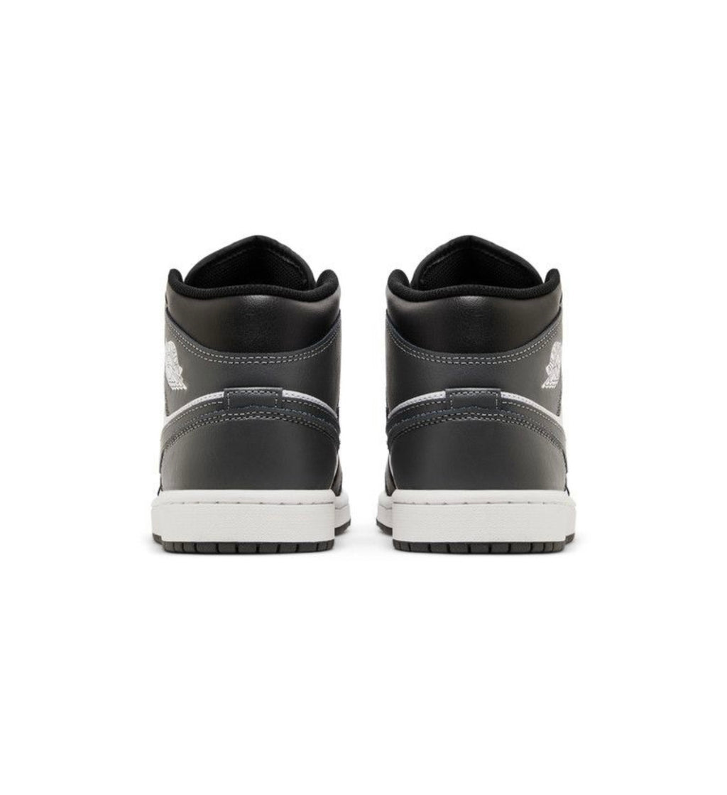 Jordan 1 Mid Black White Iron Grey