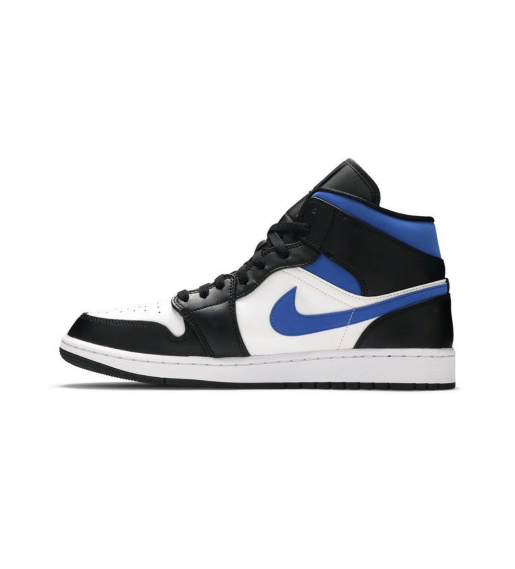 Jordan 1 Mid White Black Racer Blue