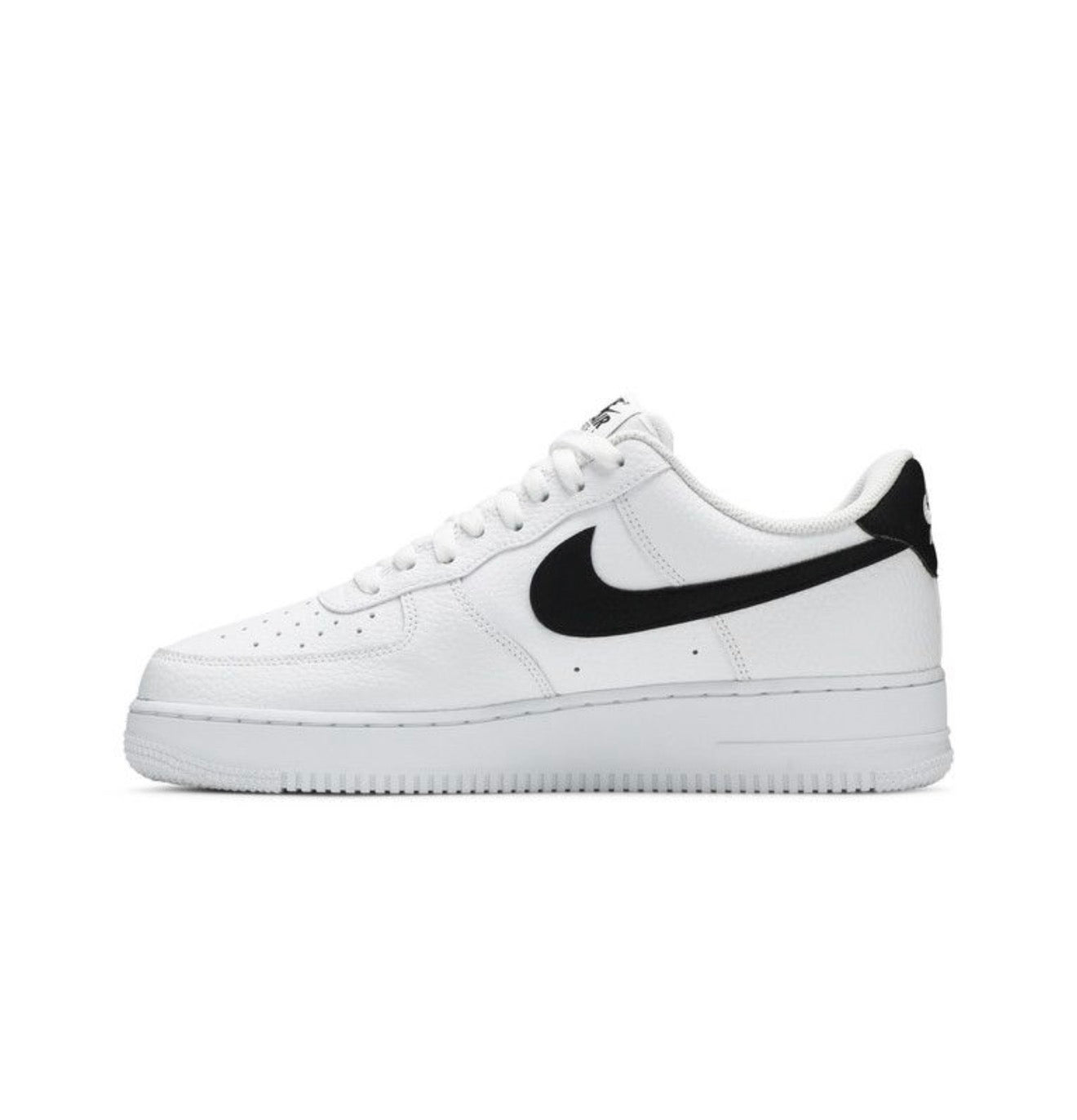 Nike Air Force 1 Low '07 White Black Pebbled Leather