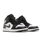 Jordan 1 Mid Black White Iron Grey