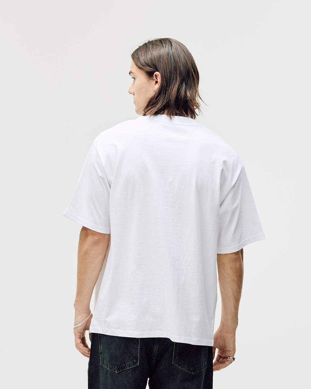Bareen Box Fit T-shirt, Field - White