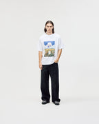 Bareen Box Fit T-shirt, Field - White