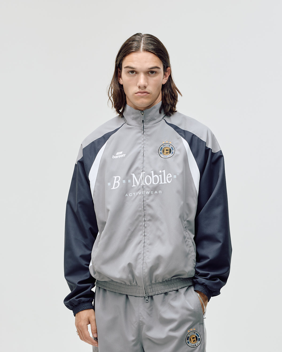 Bareen Football Track Jacket - Grey
