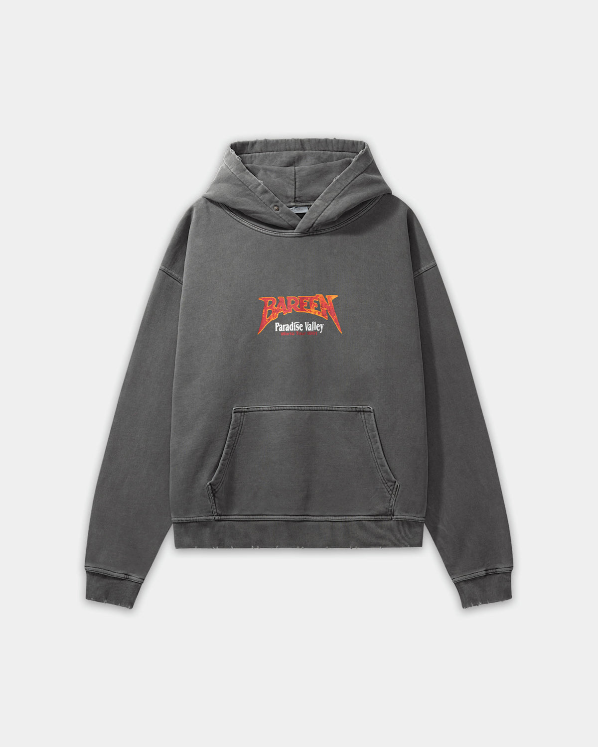 Bareen World Tour Oversized Hoodie Washed Black