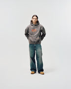 Bareen World Tour Oversized Hoodie Washed Brown