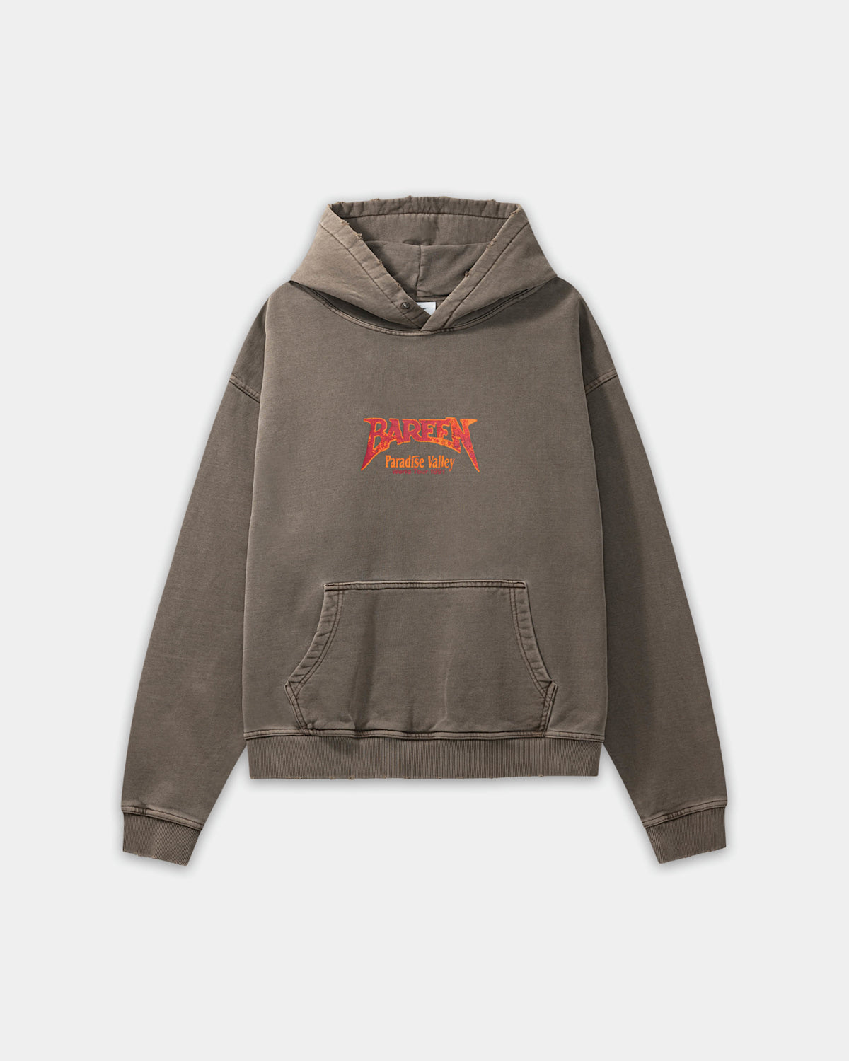 Bareen World Tour Oversized Hoodie Washed Brown