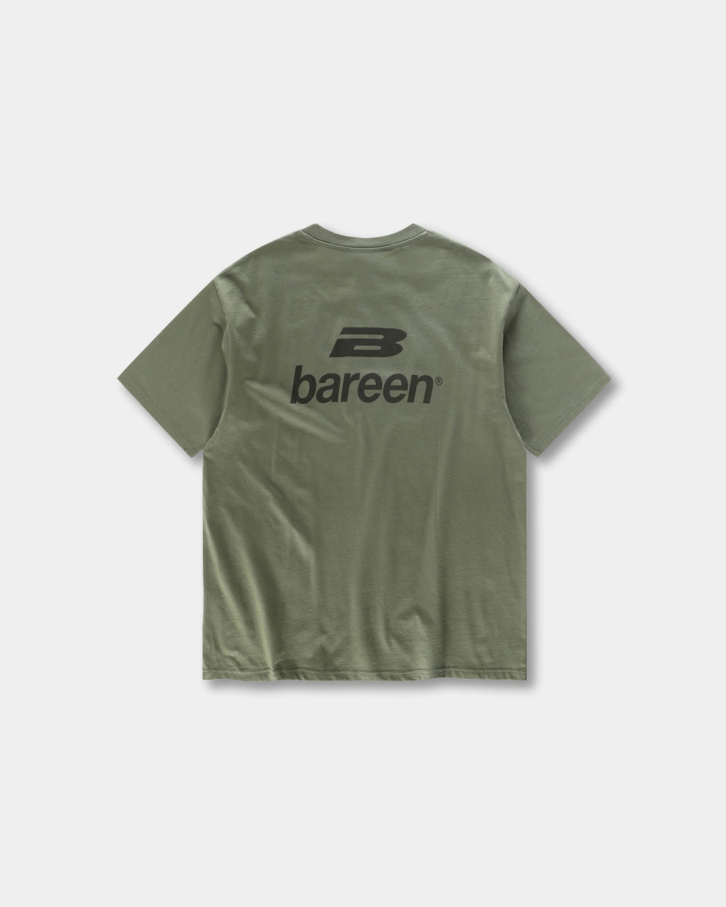 Bareen Box fit T-shirt Logo Olive Green