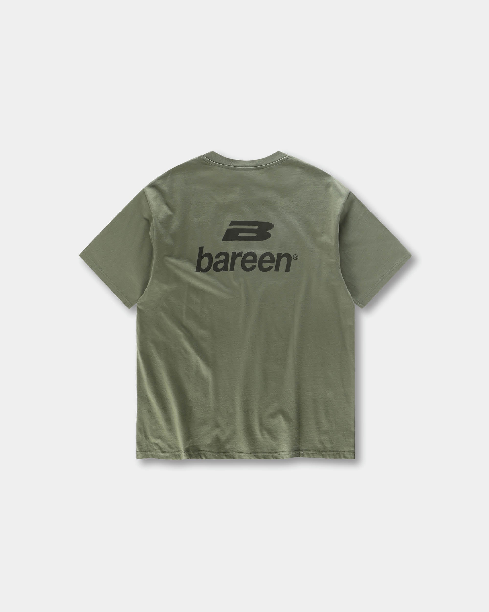 Bareen Box fit T-shirt Logo Olive Green