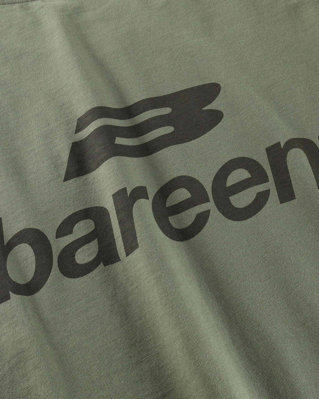 Bareen Box fit T-shirt Logo Olive Green