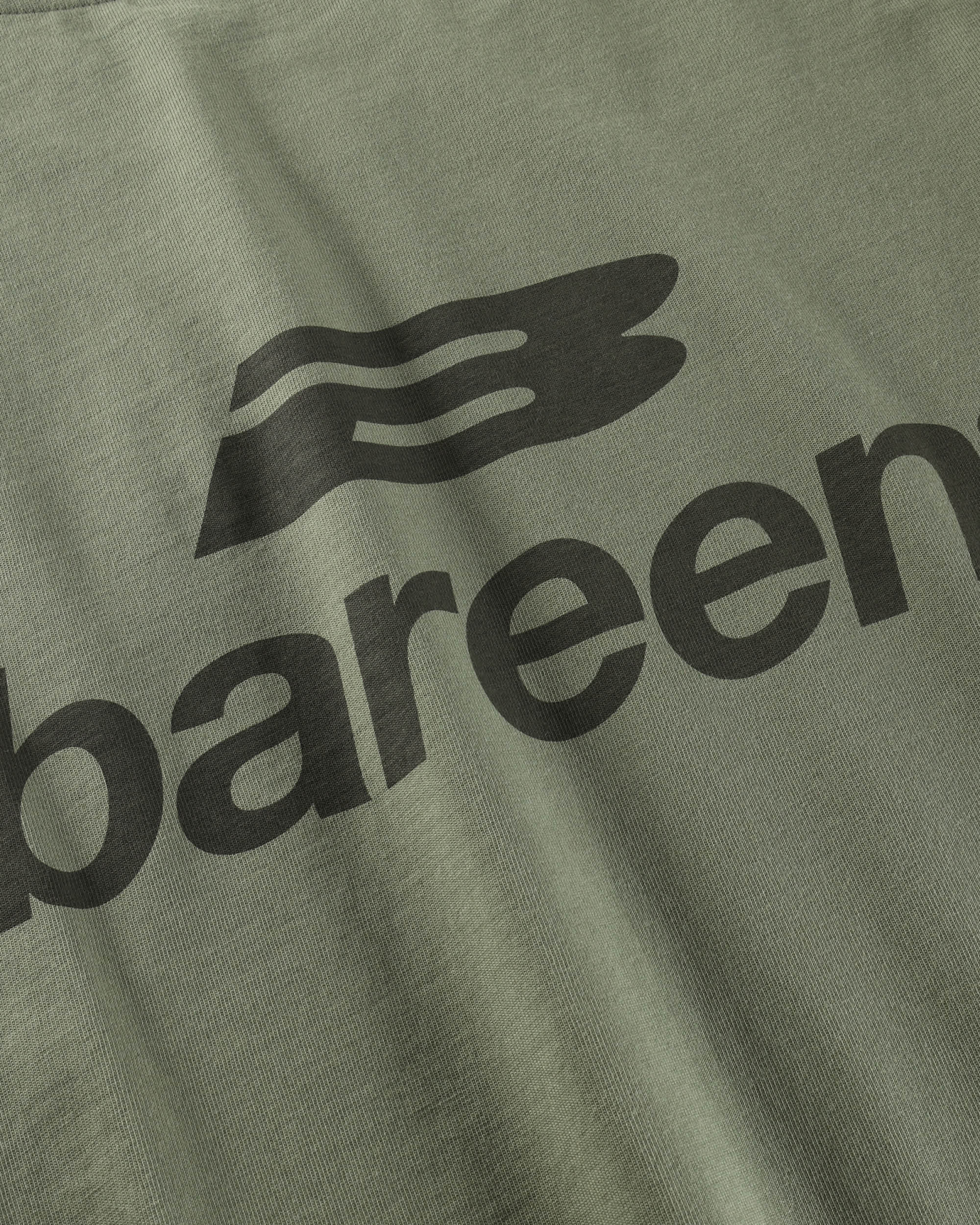 Bareen Box fit T-shirt Logo Olive Green