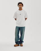 Bareen Box fit T-shirt Logo White