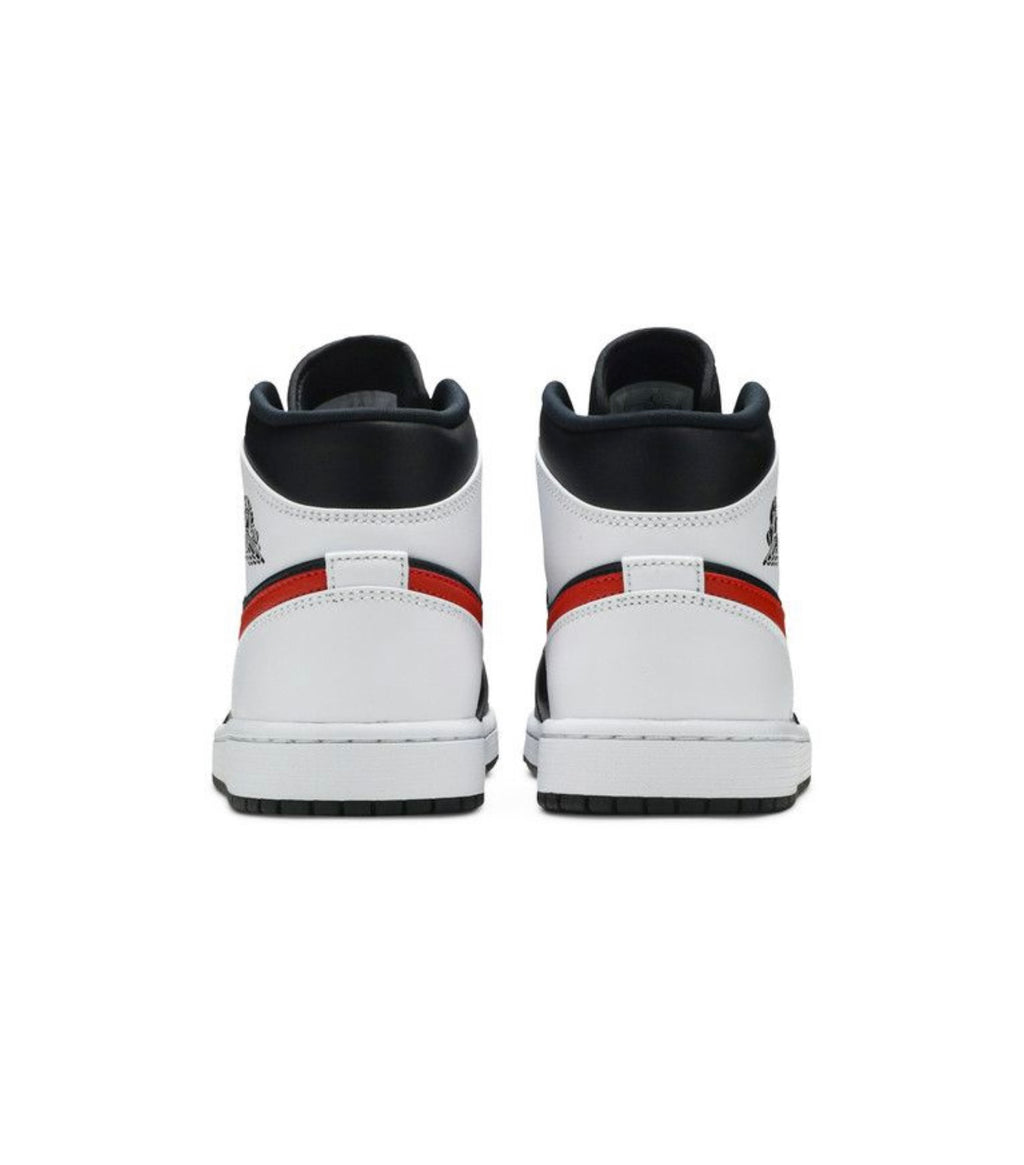 Air Jordan 1 Mid Black Chile Red White