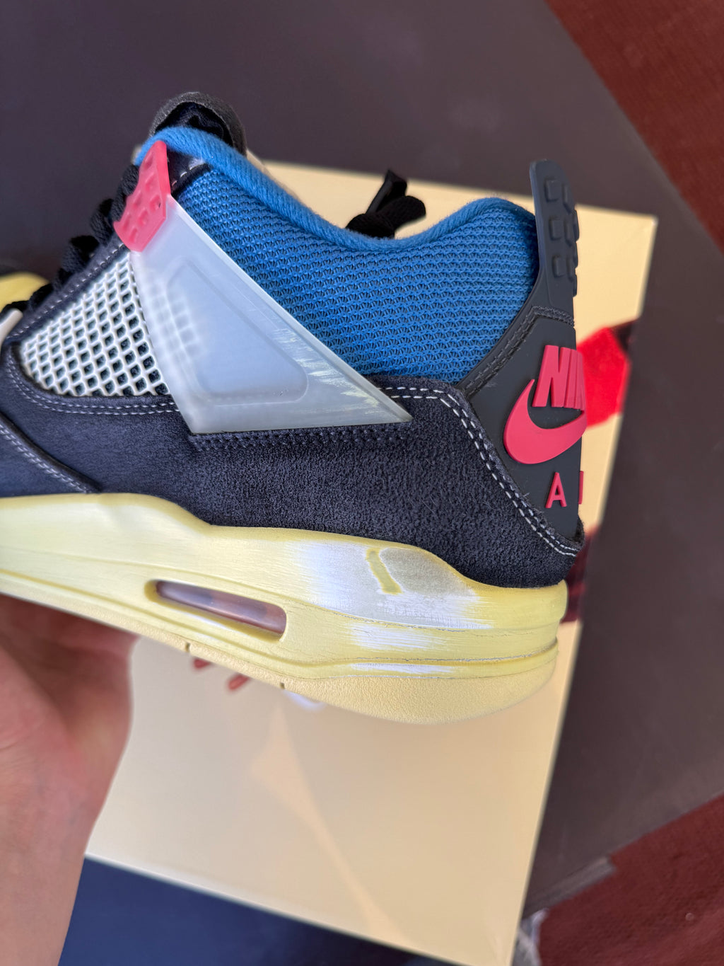 Jordan 4 Retro Union Off Noir (Eu: 45)