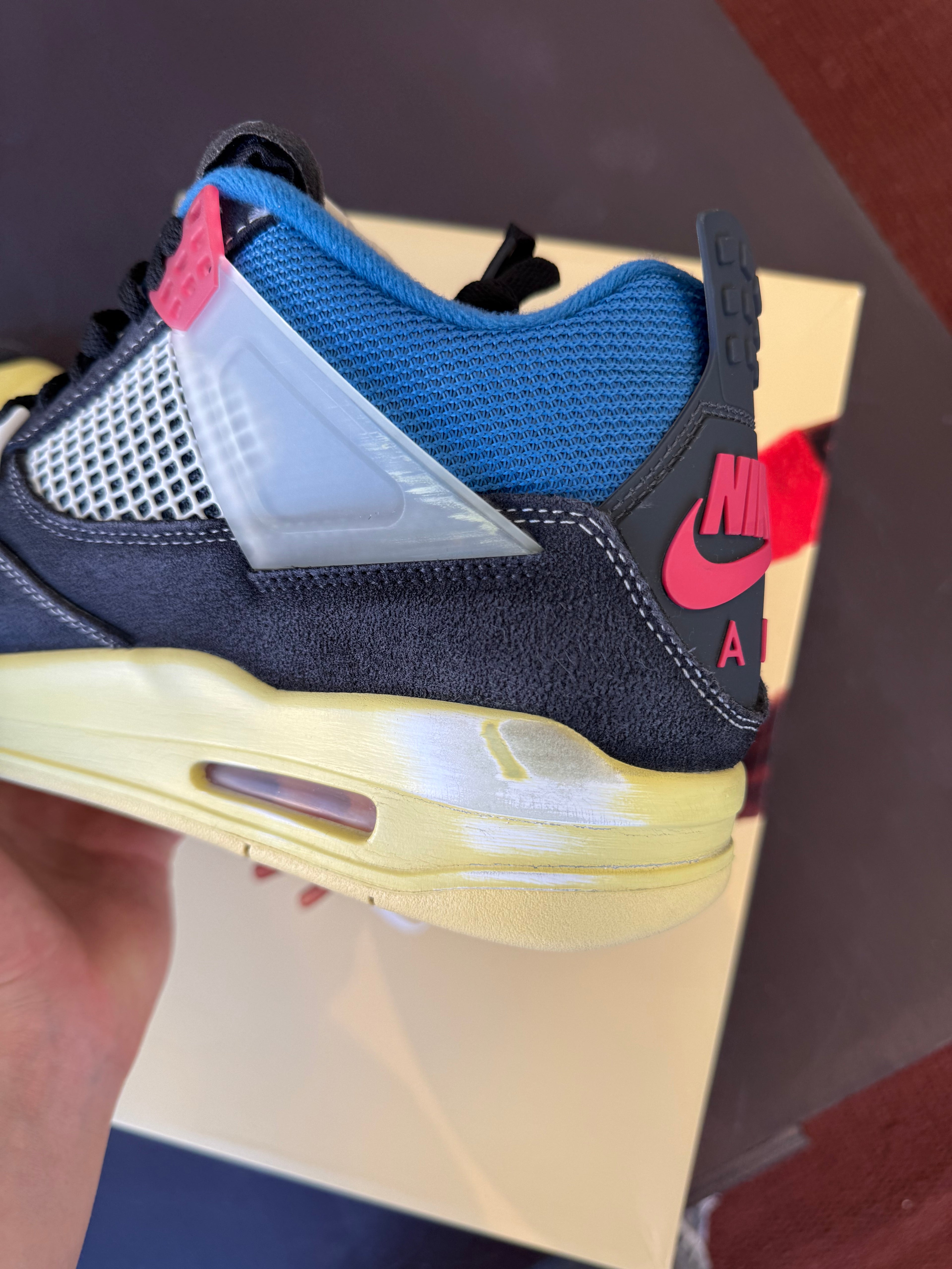 Jordan 4 Retro Union Off Noir (Eu: 45)
