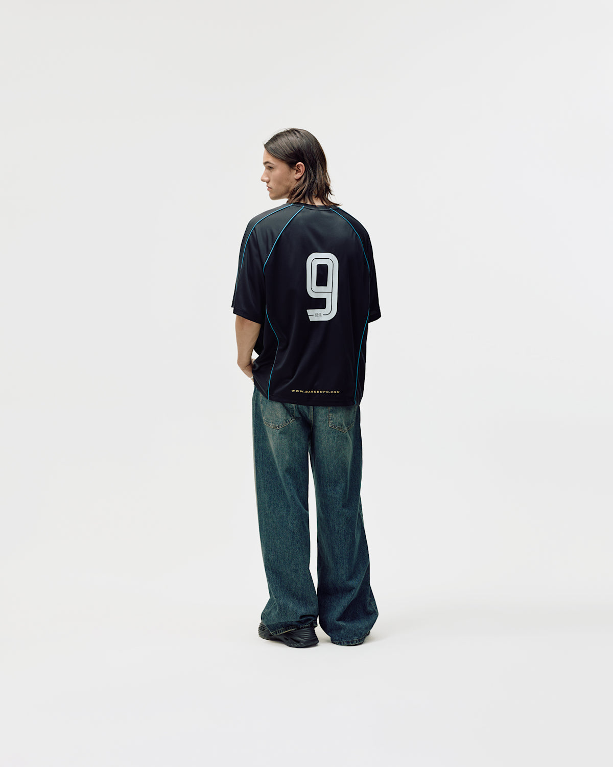 Short Sleeve Football Jersey - Black