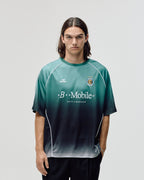 Bareen Short Sleeve Football Jersey - Teal Gradient