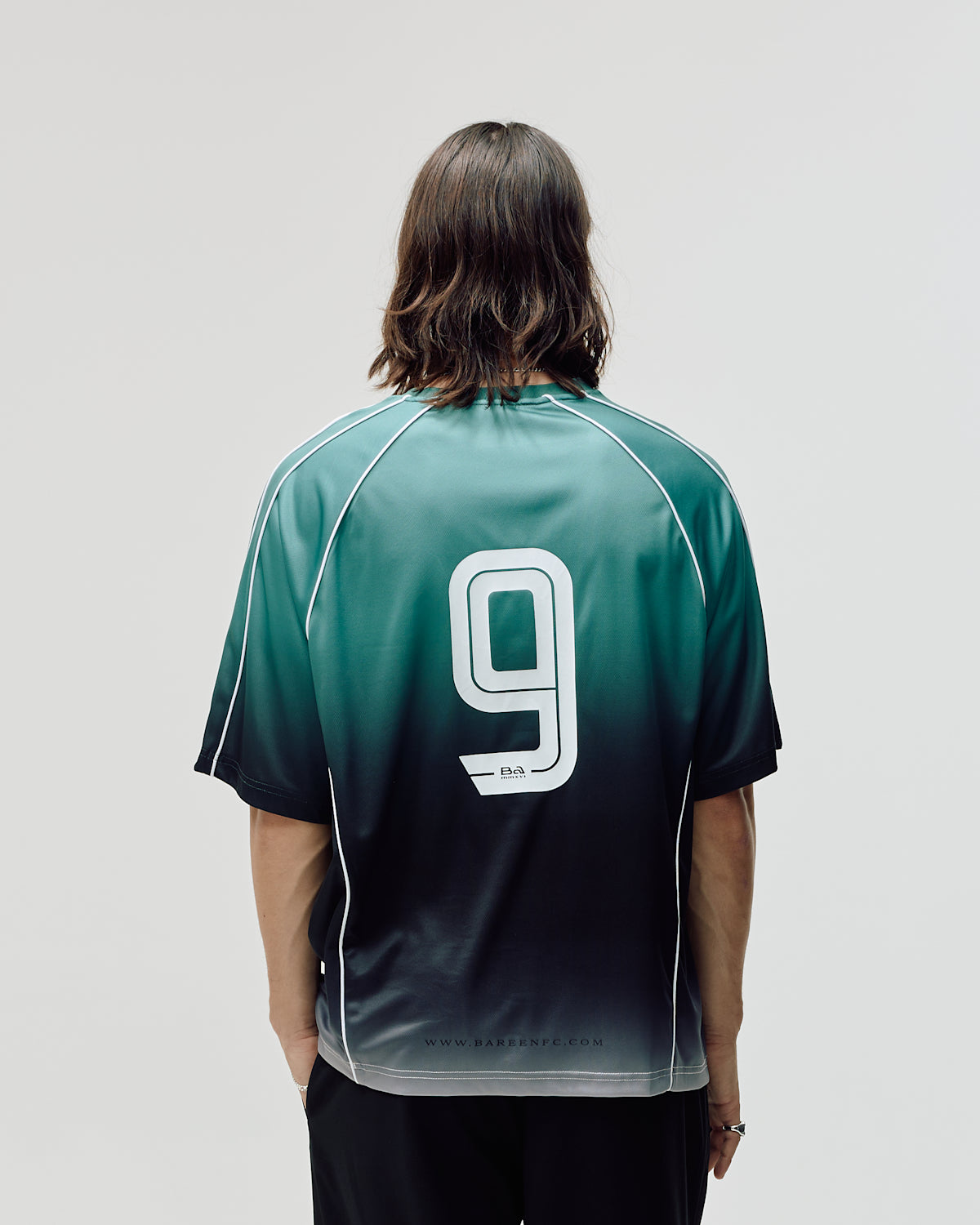 Bareen Short Sleeve Football Jersey - Teal Gradient
