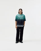 Bareen Short Sleeve Football Jersey - Teal Gradient