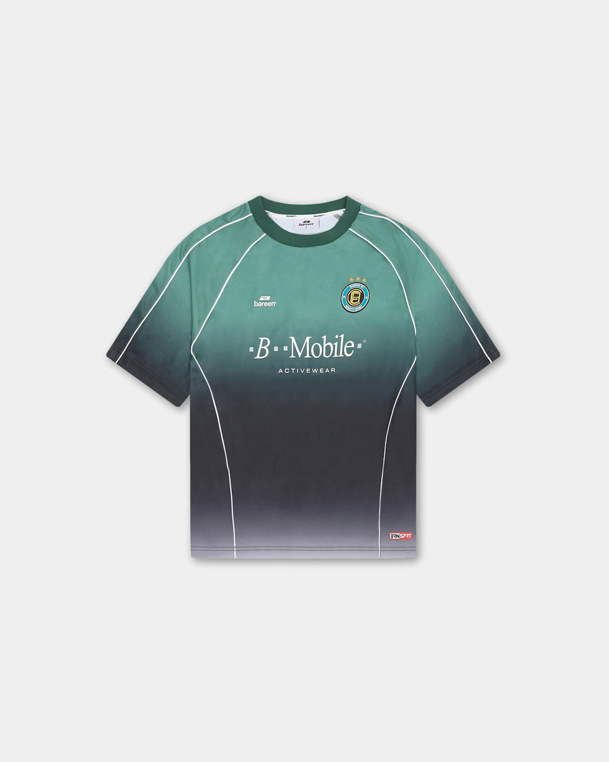 Bareen Short Sleeve Football Jersey - Teal Gradient