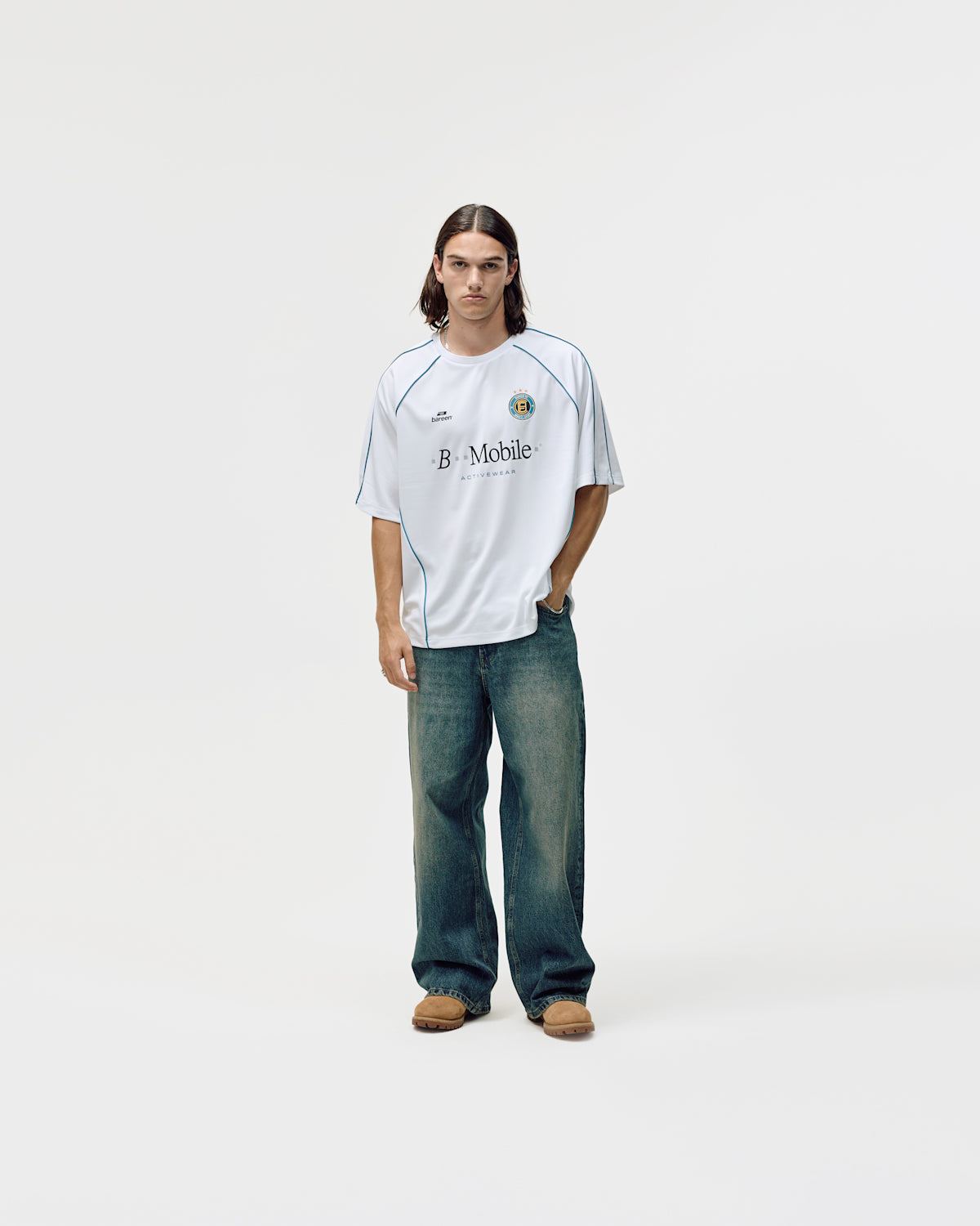 Bareen Short Sleeve Football Jersey - White