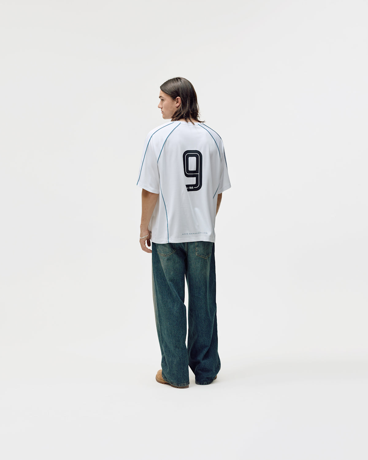 Bareen Short Sleeve Football Jersey - White