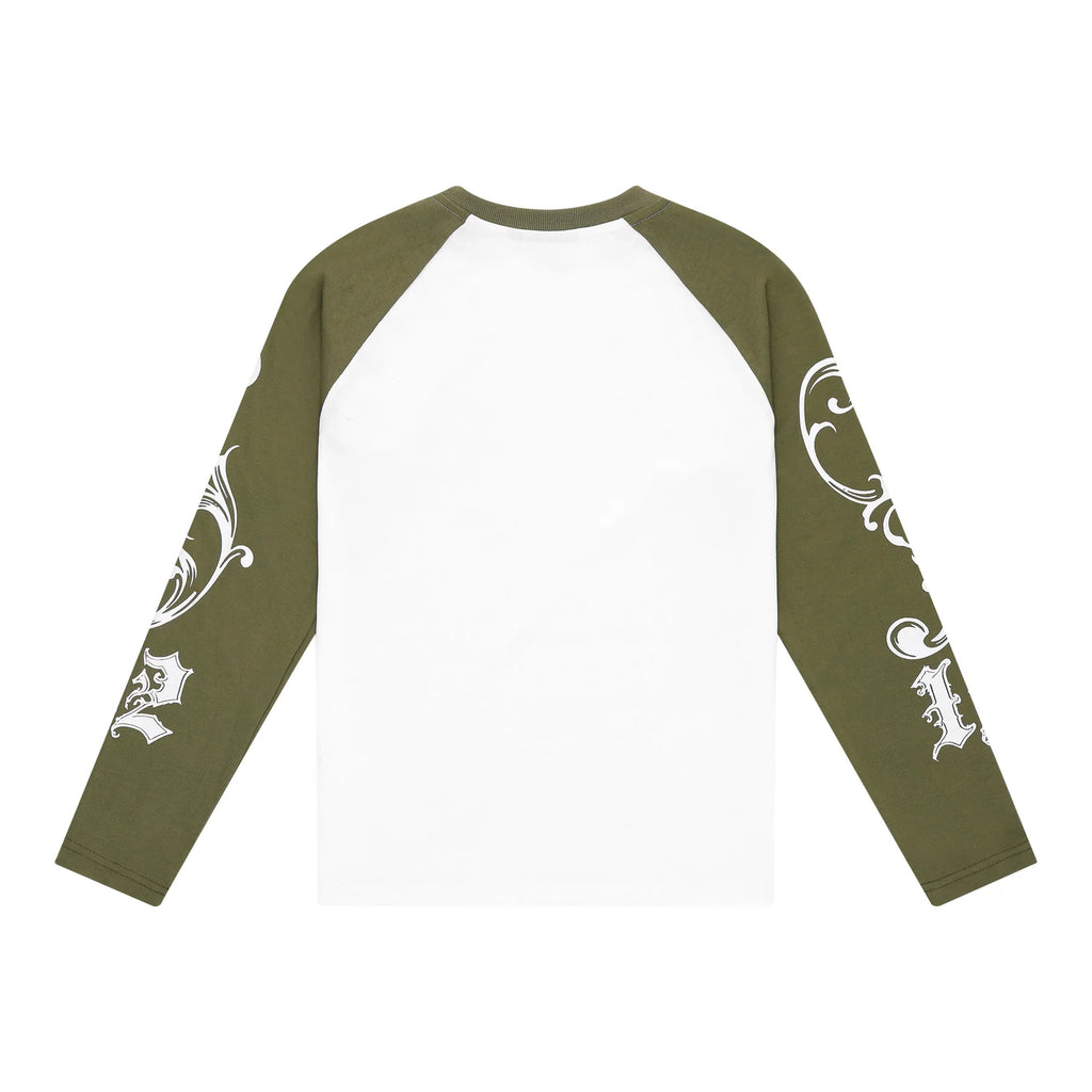 LUKAMACHAIN ​​Longsleeve Green - Ancient Flower