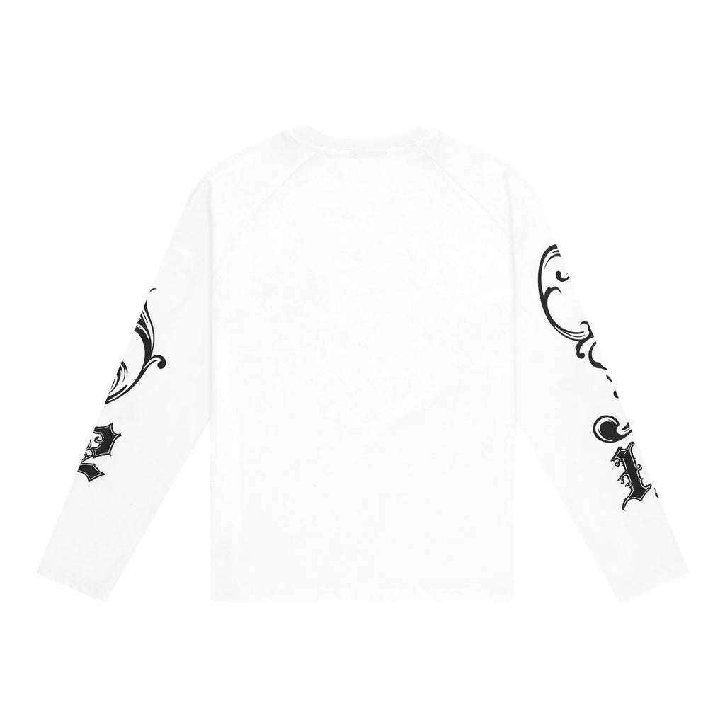 LUKAMACHAIN ​​Longsleeve White - Ancient Flower