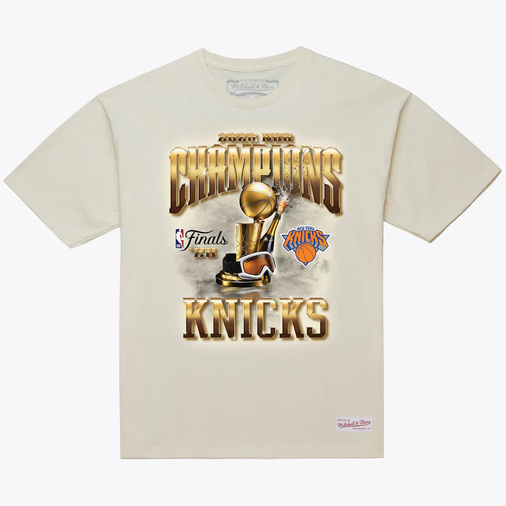 Mitchell & Ness - New York Knicks 2026 NBA Finals Champions Parade T-Shirt Cream