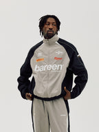 Bareen Oversize Track Jacket Ghost Gray