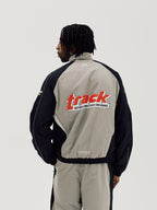 Bareen Oversize Track Jacket Ghost Gray