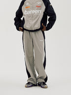 Bareen Oversize Track Pants Ghost Grey