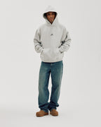 Bareen Oversized Hoodie Logo Cloudy Grey