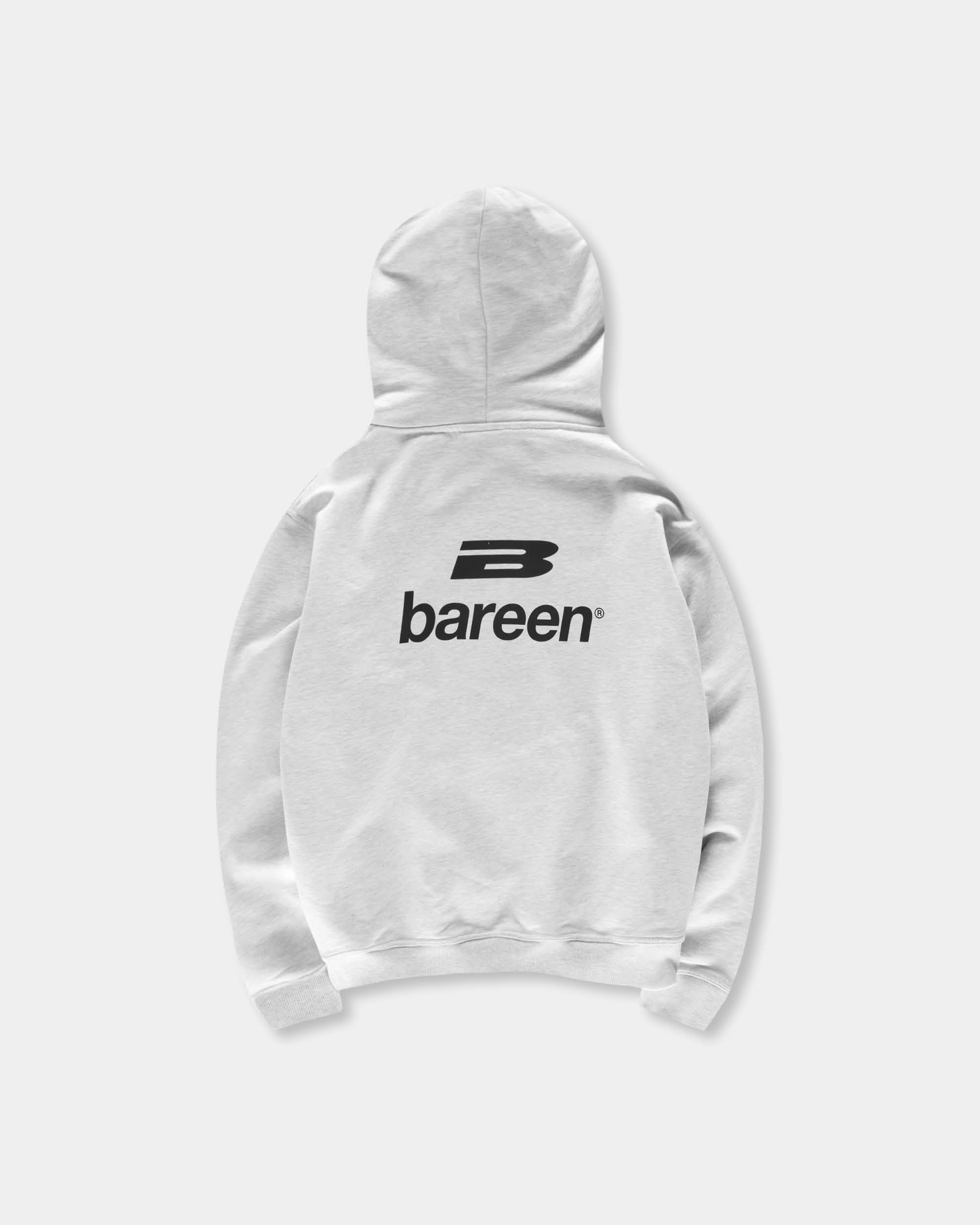 Bareen Oversized Hoodie Logo Cloudy Grey