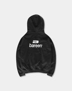 Bareen Oversized Zip Hoodie Logo Black