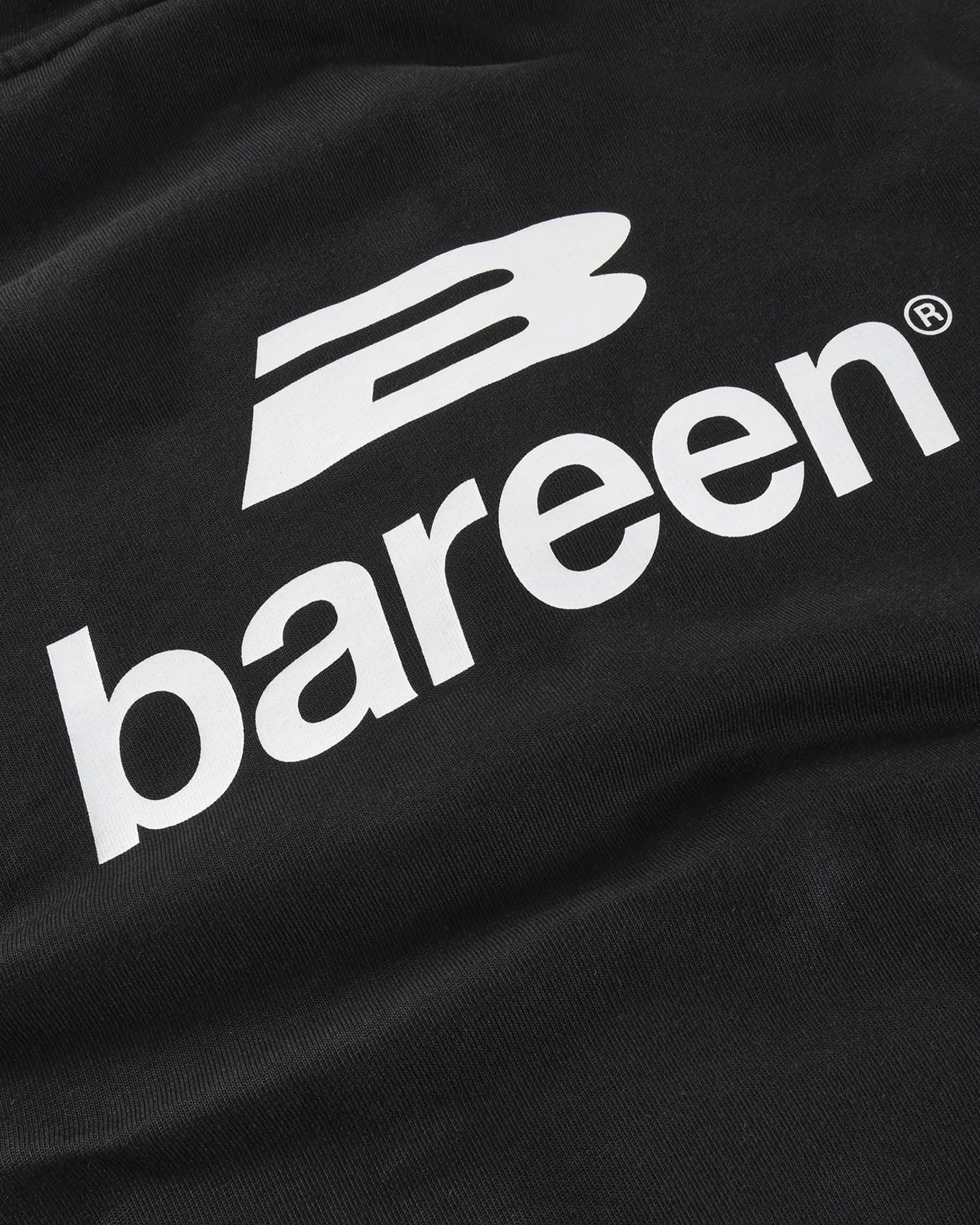 Bareen Oversized Zip Hoodie Logo Black