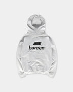 Bareen Oversized Zip Hoodie Logo Cloudy Grey