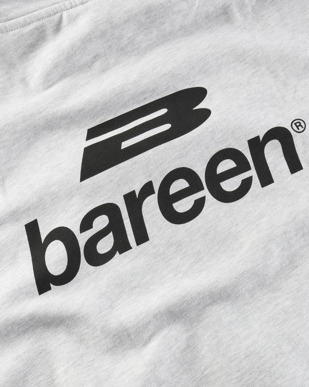 Bareen Oversized Zip Hoodie Logo Cloudy Grey