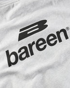 Bareen Oversized Zip Hoodie Logo Cloudy Grey