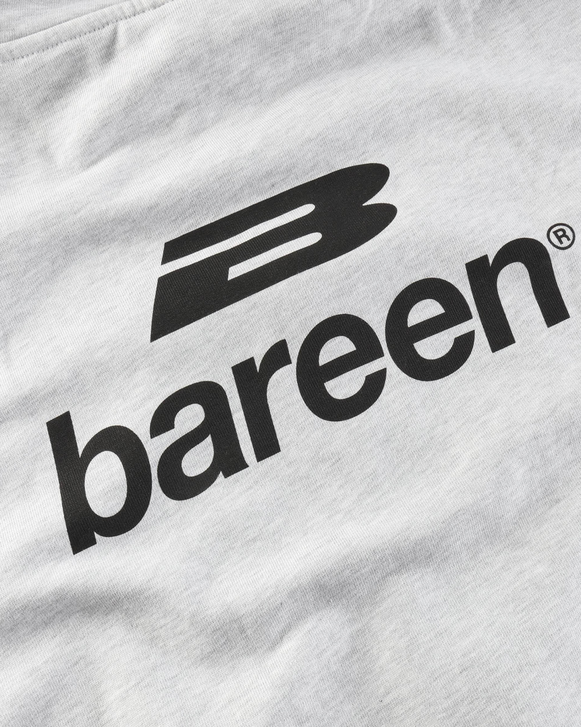 Bareen Oversized Zip Hoodie Logo Cloudy Grey