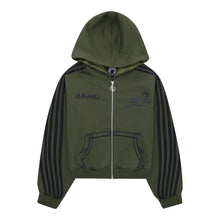 LUKAMACHAIN ZIP HOODIE STRIPED - ARMY GREEN