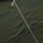 LUKAMACHAIN ZIP HOODIE STRIPED - ARMY GREEN