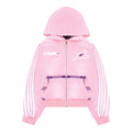 LUKAMACHAIN ZIP HOODIE STRIPED - PINK