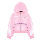 LUKAMACHAIN ZIP HOODIE STRIPED - PINK