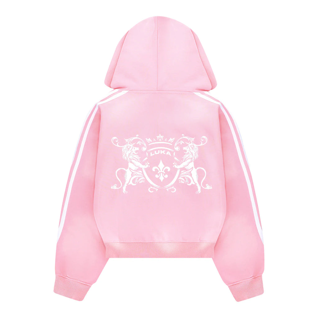 LUKAMACHAIN ​​ZIP HOODIE STRIPED - PINK