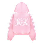 LUKAMACHAIN ZIP HOODIE STRIPED - PINK