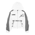 LUKAMACHAIN ​​ZIP HOODIE STRIPED - WHITE
