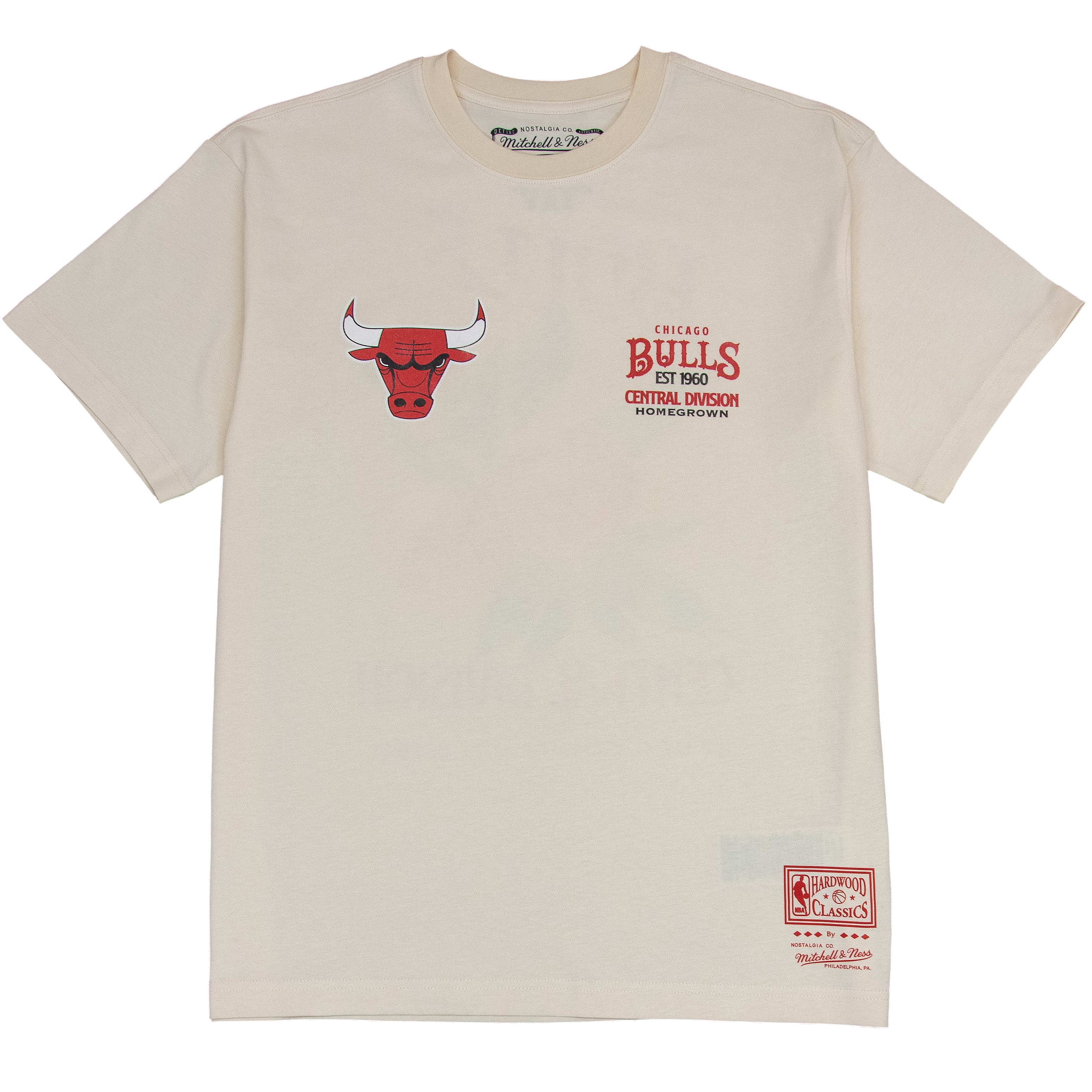 Mitchell And Ness Full Court Pressed Boxy Tee - Chicago Bulls -Stone